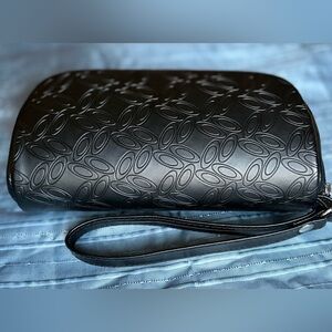 Oakley Black Embossed sunglass case with wristlet